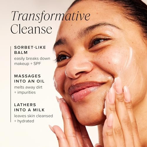 Farmacy Green Clean Makeup Remover Cleansing Balm - Waterproof Makeup Remover & Oil Cleanser for Face, Gently Melts Makeup & SPF, Hydrates & Softens Skin with Super Greens & Papaya (50ml) - görsel 9