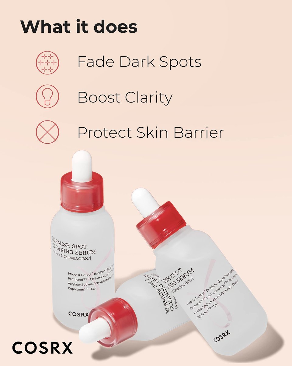 COSRX AC Collection Blemish Spot Clearing Serum – Centella, Niacinamide & EGF for Acne-Prone Skin | 40ml Avelisse