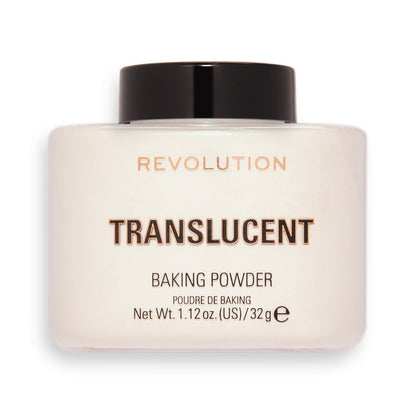 Revolution Loose Baking Powder – Translucent Setting Powder for Long-Lasting, Matte Finish (1.12 oz)