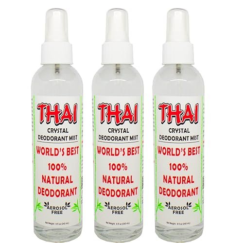Thai Deodorant Stone Crystal Mist Natural Deodorant Spray 8 oz. Bundle (Pack of 3) – Aluminum-Free, Hypoallergenic, Long-Lasting Odor Protection - görsel 2