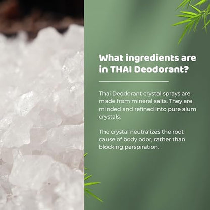 Thai Deodorant Stone Crystal Mist Natural Deodorant Spray - 8 oz (Pack of 2) - Aluminum-Free, Hypoallergenic Deodorant for Women, Men & Sensitive Skin