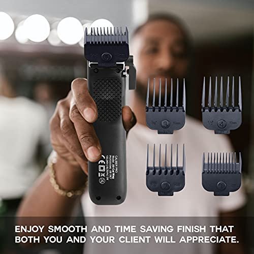 Caliber Pro Magnetic Cutting Guards Set – 5-Piece Universal Hair Clipper Guide Combs for Precise Trimming, Black - görsel 12