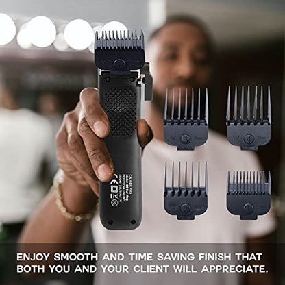 Caliber Pro Magnetic Cutting Guards Set – 5-Piece Universal Hair Clipper Guide Combs for Precise Trimming, Black
