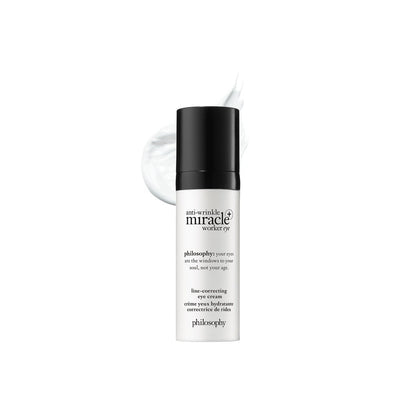 Philosophy Anti-Wrinkle Miracle Worker Line-Correcting Eye Cream with Vitamin C & Coconut Oil – Reduces Dark Circles, Smoothes Skin Around Eyes, 0.5 Fl Oz Avelisse