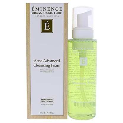 Eminence Acne Advanced Cleansing Foam – 5 oz Gentle Foaming Cleanser for Clearer Skin Avelisse