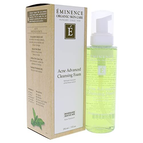 Eminence Acne Advanced Cleansing Foam – 5 oz Gentle Foaming Cleanser for Clearer Skin Avelisse
