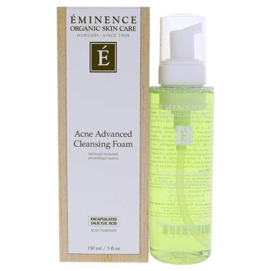 Eminence Acne Advanced Cleansing Foam – 5 oz Gentle Foaming Cleanser for Clearer Skin Avelisse