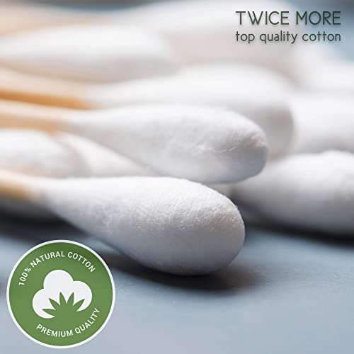Premium 500 Biodegradable Bamboo Cotton Swabs | Zero Waste, Plastic-Free, Compostable Q Tips - görsel 4