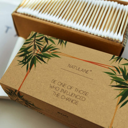 Premium 500 Biodegradable Bamboo Cotton Swabs | Zero Waste, Plastic-Free, Compostable Q Tips