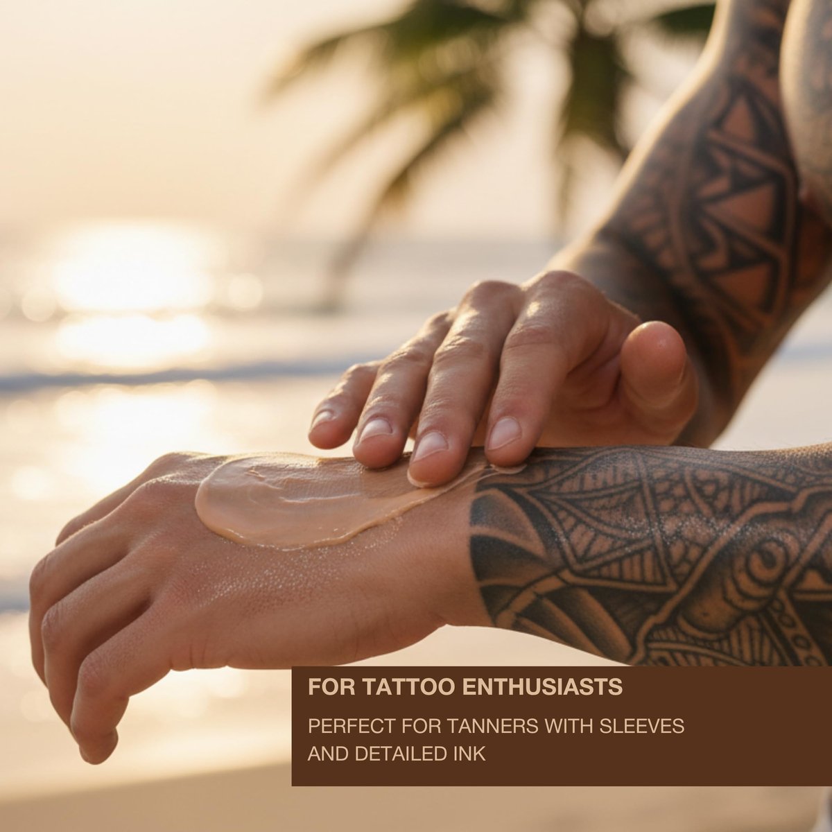 Onyx Tattoo Tanning Lotion - Indoor Accelerator with Bronzer and Tattoo Fade Protection - Dark Tan for Tanning Beds - Hydrating Fade Defense - 6.76 Fl Oz Avelisse