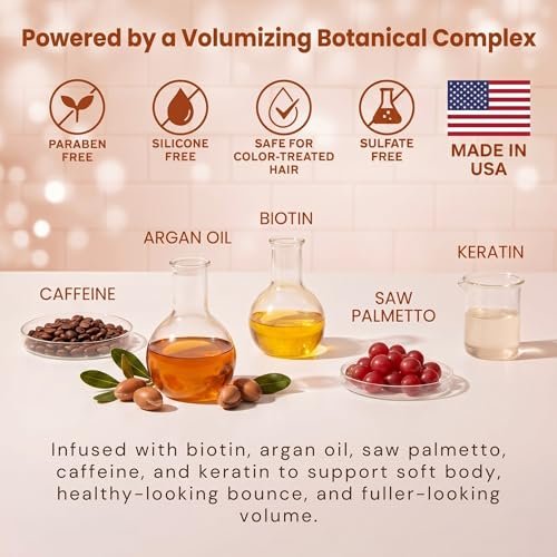 Biotin Shampoo for Hair Growth & Thickness - Thickening Shampoo for Thinning Hair - Women & Men - with Saw Palmetto, Plant Keratin & Rice Water Protein - Color Safe, Sulfate & Paraben Free - 8 Fl Oz Avelisse