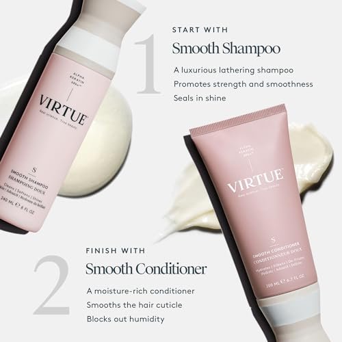 VIRTUE Smooth Sulfate Free Shampoo for Frizz Control – Color Safe, All Hair Types - görsel 8