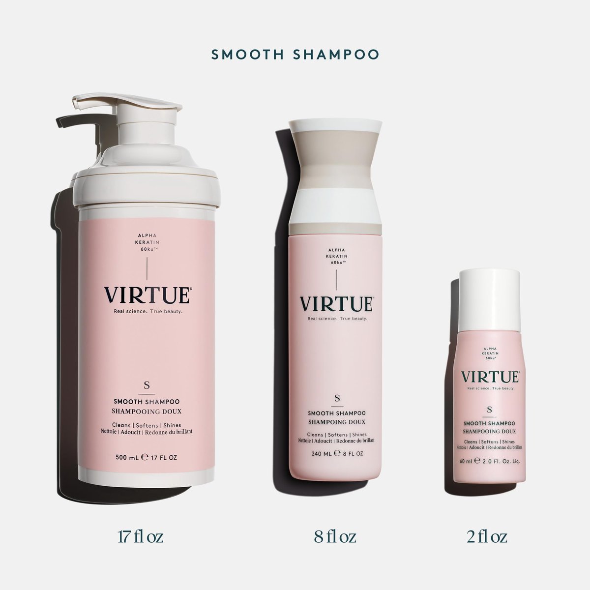 VIRTUE Smooth Sulfate Free Shampoo for Frizz Control – Color Safe, All Hair Types - görsel 9
