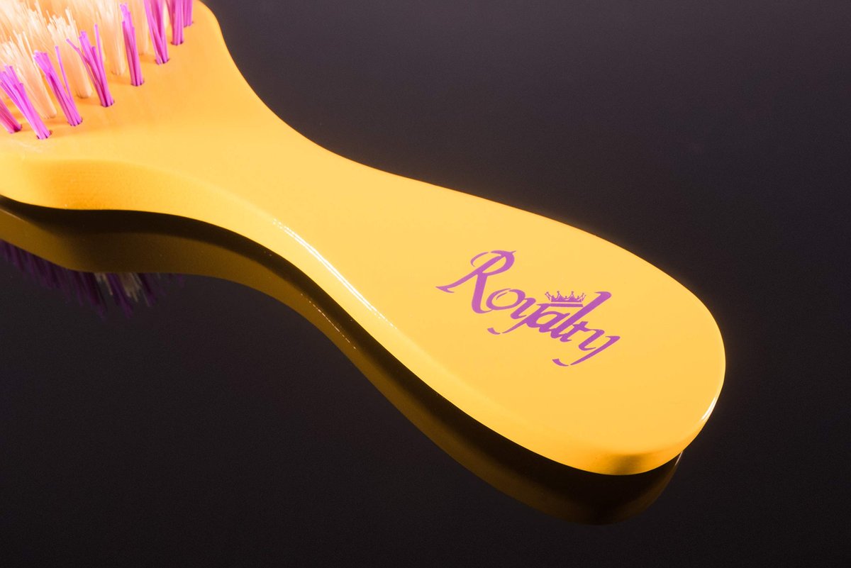 Royalty Wave Brush #710 - Reinforced Medium Waves Brush for Men & Women - Purple/White - görsel 11