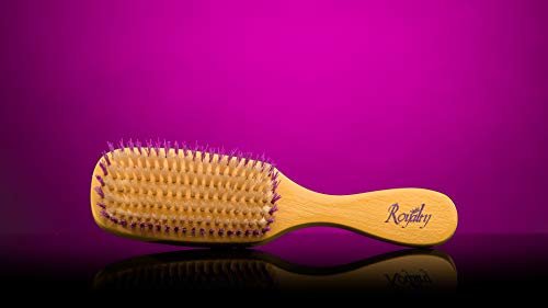 Royalty Wave Brush #710 - Reinforced Medium Waves Brush for Men & Women - Purple/White - görsel 8