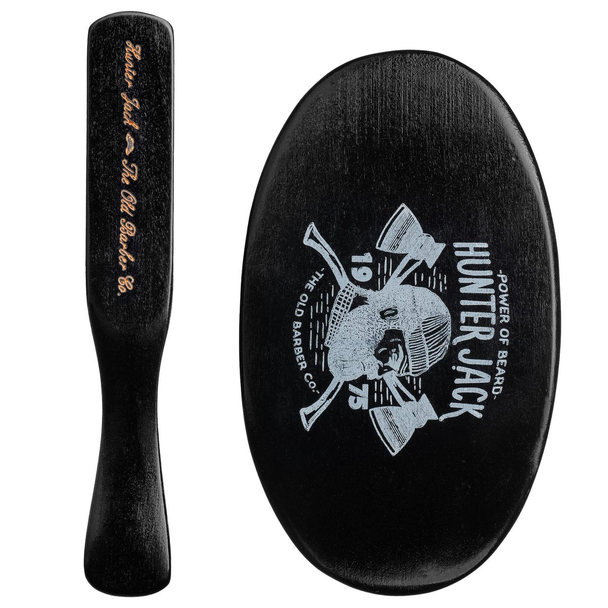 Hunter Jack Natural Boar Bristle Beard Brush for Men – Soft Small Mustache Brush, Premium Travel Grooming Kit (Black, Medium) Avelisse