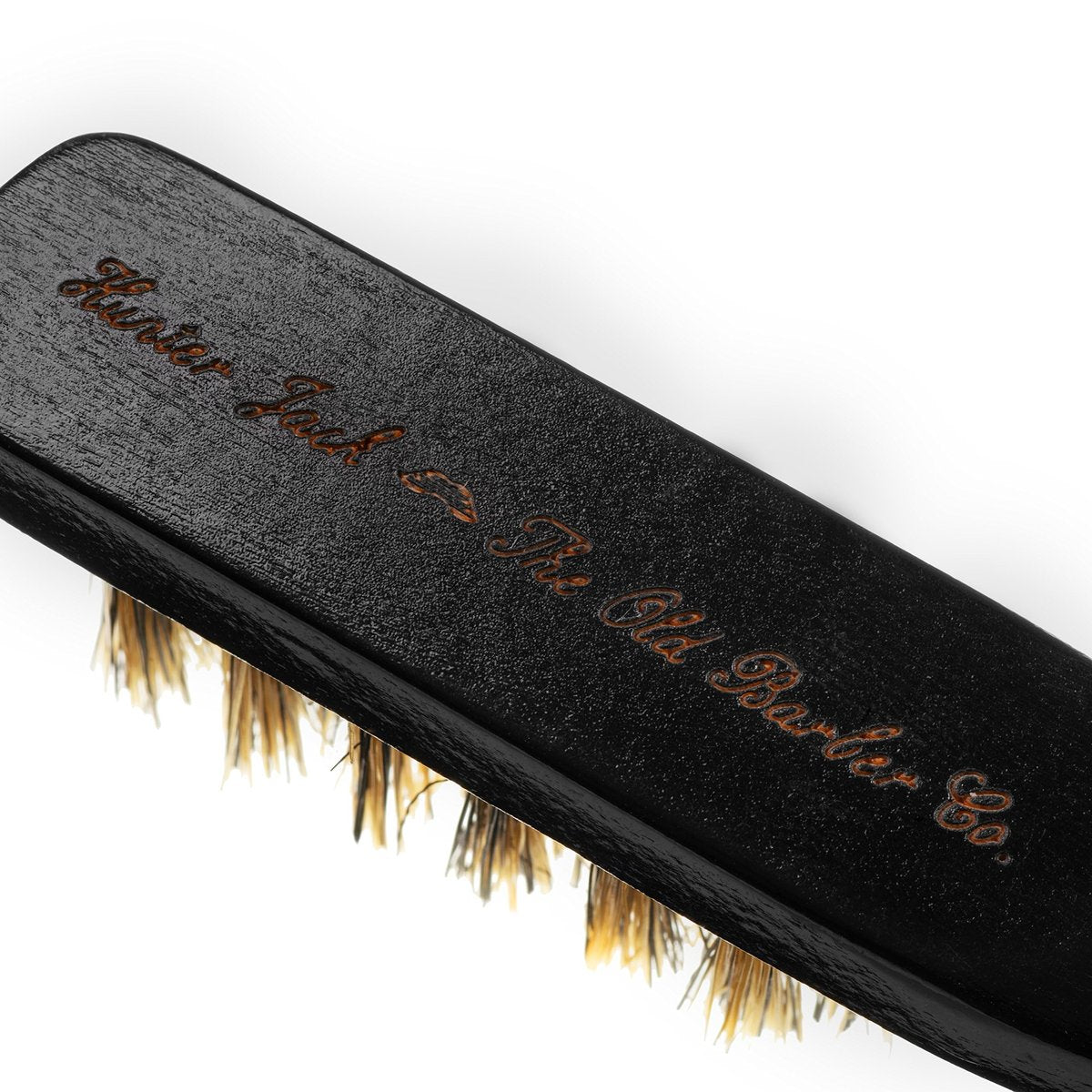 Hunter Jack Natural Boar Bristle Beard Brush for Men – Soft Small Mustache Brush, Premium Travel Grooming Kit (Black, Medium) Avelisse