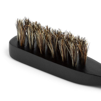 Hunter Jack Natural Boar Bristle Beard Brush for Men – Soft Small Mustache Brush, Premium Travel Grooming Kit (Black, Medium) Avelisse