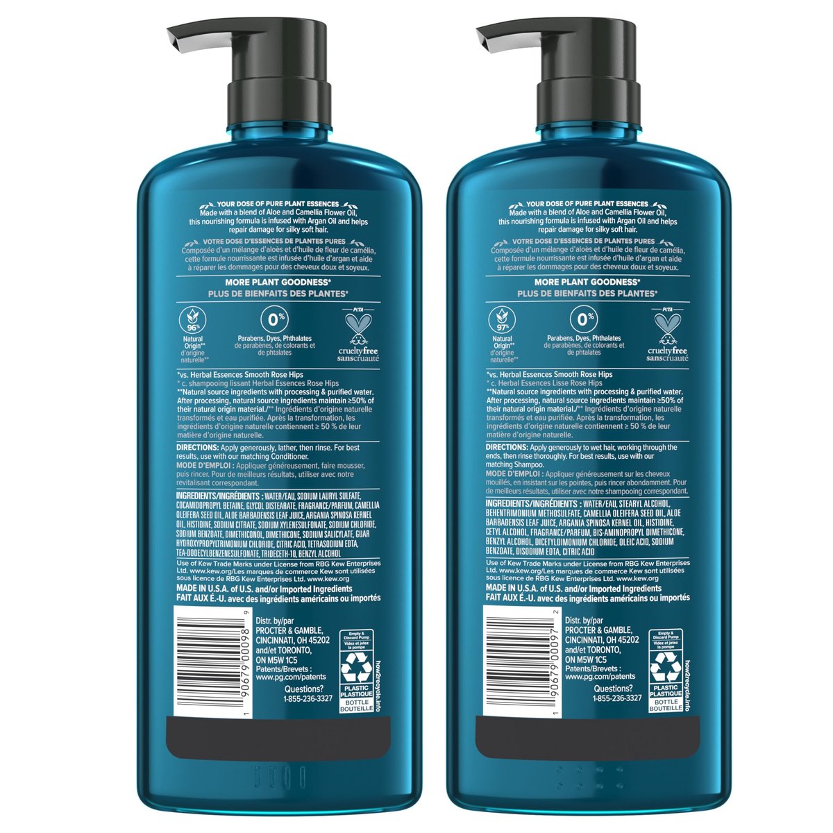 Herbal Essences Argan Oil Repair Shampoo & Conditioner Set - Moisturizing & Smoothing, Paraben-Free, Color-Safe, pH-Balanced, Citrus Scent, 20.2 Fl Oz Each (Pack of 2) Avelisse