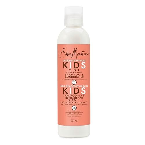 SheaMoisture 2-in-1 Shampoo and Conditioner for Kids Coconut and Hibiscus - Nourishing Coconut Oil for Dry Curls, 8 oz - görsel 2