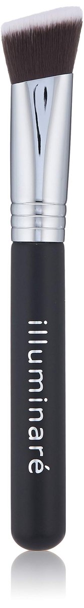 Illuminare Flat Top Foundation Brush – Square Edge Taklon for Flawless Airbrush Finish