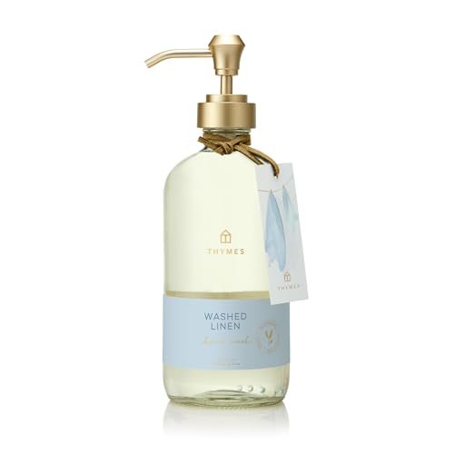 Thymes Hand Wash - Washed Linen - 15 Fl Oz - Gentle Cleansing & Refreshing Scent Avelisse