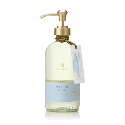 Thymes Hand Wash - Washed Linen - 15 Fl Oz - Gentle Cleansing & Refreshing Scent Avelisse
