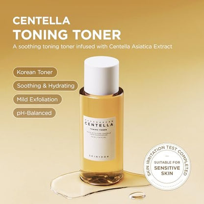 SKIN1004 Centella Toning Toner – Hydrating & Soothing Korean Face Toner with Madagascar Centella Asiatica & Hyaluronic Acid, PHA Exfoliator, 7.10 fl.oz (210ml) Avelisse