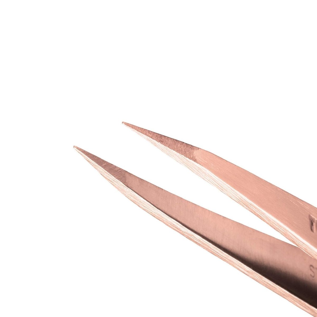 Tweezerman Rose Gold Petite Point and Slant Tweezer Set with Travel Case - Precision Eyebrow Tweezers for Women and Men Avelisse