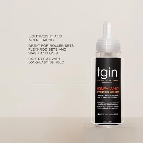 tgin Honey Whip Hydrating Mousse for Natural, Dry, Curly, and Damaged Hair - 8 oz Avelisse