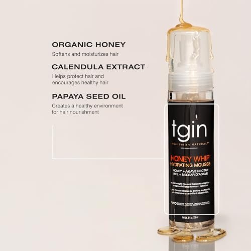 tgin Honey Whip Hydrating Mousse for Natural, Dry, Curly, and Damaged Hair - 8 oz Avelisse