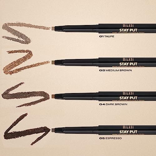 Milani Stay Put Brow Sculpting Mechanical Pencil - Dark Brown, 0.01 oz, Cruelty-Free Long-Lasting Eyebrow Pencil for Defining and Shaping Brows - görsel 8