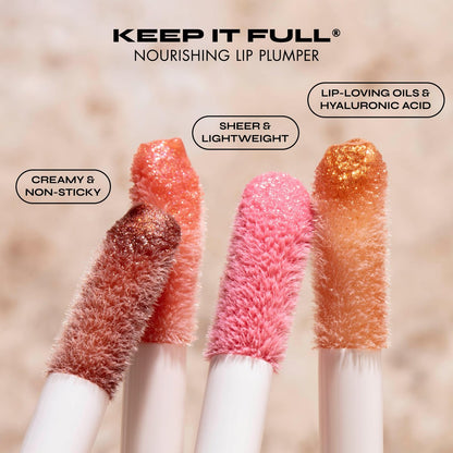 Milani Keep It Full Nourishing Lip Plumper - Tropical Shine - Hyaluronic Acid & Peptides for Soft, Fuller-Looking Lips