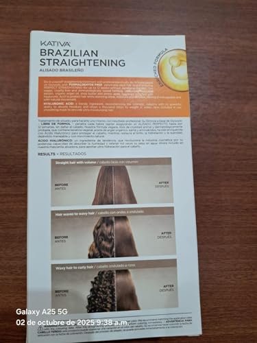 Kativa Brazilian Straightening Kit – 12 Weeks of Professional Straightening with Organic Argan Oil, Shea Butter, Keratin & Amino Acids – Pack of 2 Avelisse