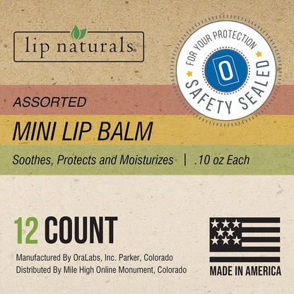 CHAP-ICE Lip Naturals Assorted Mini Lip Balm with SPF-15 Sunscreen, 12-Count Pack (Bing Cherry, Tea Tree Mint, Vanilla Bean) Avelisse