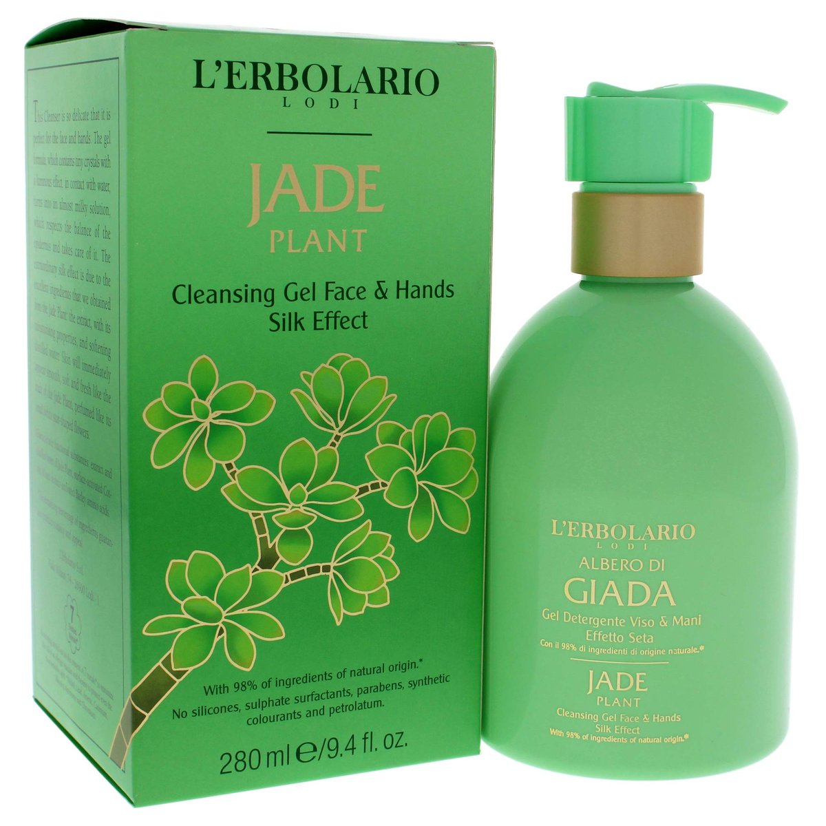 L'Erbolario Jade Plant Face And Hands Cleansing Gel - Floral & Citrus Fragrance - Moisturizing & Softening - Silky Effect - 9.4 oz - görsel 5