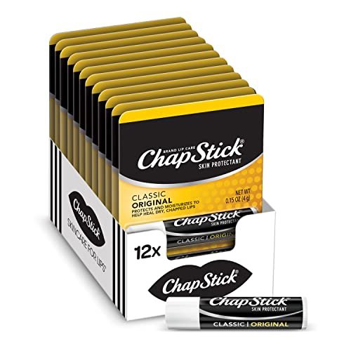 ChapStick Classic Original Lip Balm Tubes, 0.15 Oz - Pack of 12 Avelisse