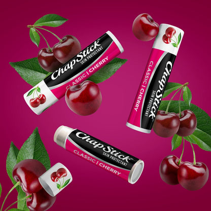 ChapStick Classic Cherry Lip Balm Tube - 12 Pack, 0.15 Oz Each