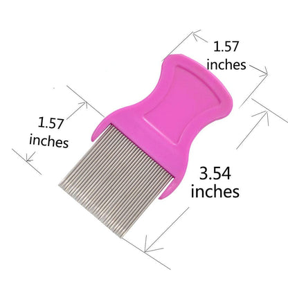zYoung 4-Piece Hair Comb Set - Double-Sided Combs & Metal Dandruff Remover Comb for Men, Women, and Kids