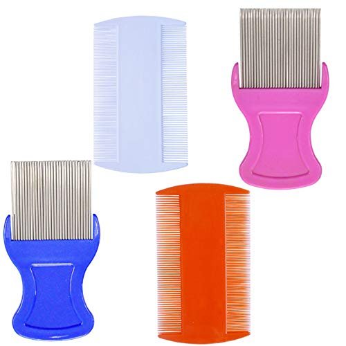 zYoung 4-Piece Hair Comb Set - Double-Sided Combs & Metal Dandruff Remover Comb for Men, Women, and Kids - görsel 2
