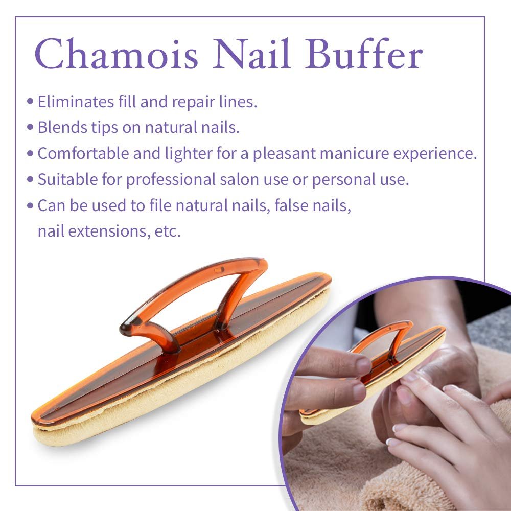 Winning Nails Chamois Buffer and Buffing Cream - Nail Buffer for Shine, Soften Cuticles, Fill Lines - 1.75 oz Set - görsel 3