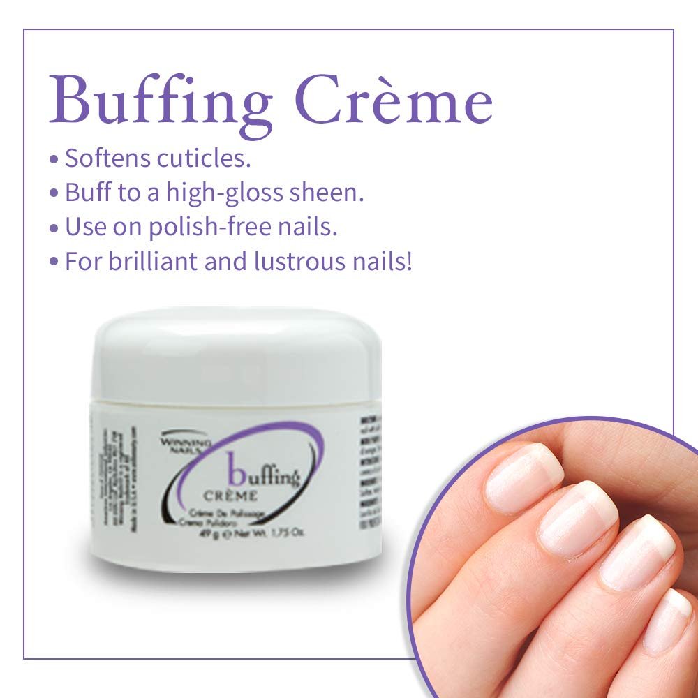 Winning Nails Chamois Buffer and Buffing Cream - Nail Buffer for Shine, Soften Cuticles, Fill Lines - 1.75 oz Set - görsel 5
