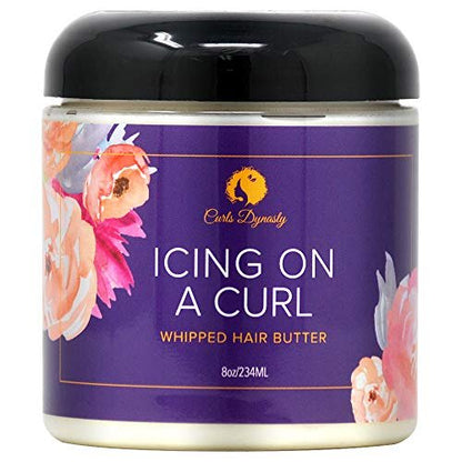Curls Dynasty Icing On A Curl Whipped Hair Butter 8 oz - Moisturizing Curl Cream