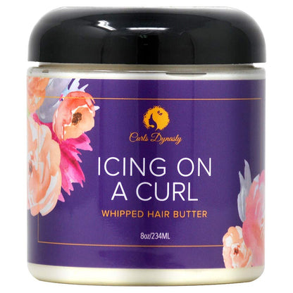 Curls Dynasty Icing On A Curl Whipped Hair Butter 8 oz - Moisturizing Curl Cream