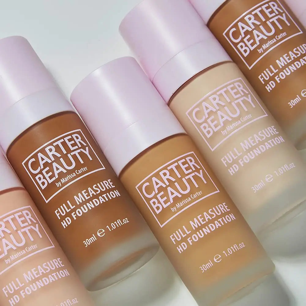 Carter Beauty Full Measure HD Foundation - Lightweight Full Coverage Matte Foundation, Water-Based, Vegan & Cruelty Free - Truffle 1.01 oz Avelisse