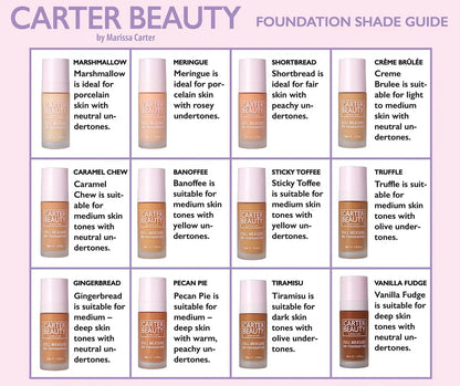 Carter Beauty Full Measure HD Foundation - Lightweight Full Coverage Matte Foundation, Water-Based, Vegan & Cruelty Free - Truffle 1.01 oz Avelisse