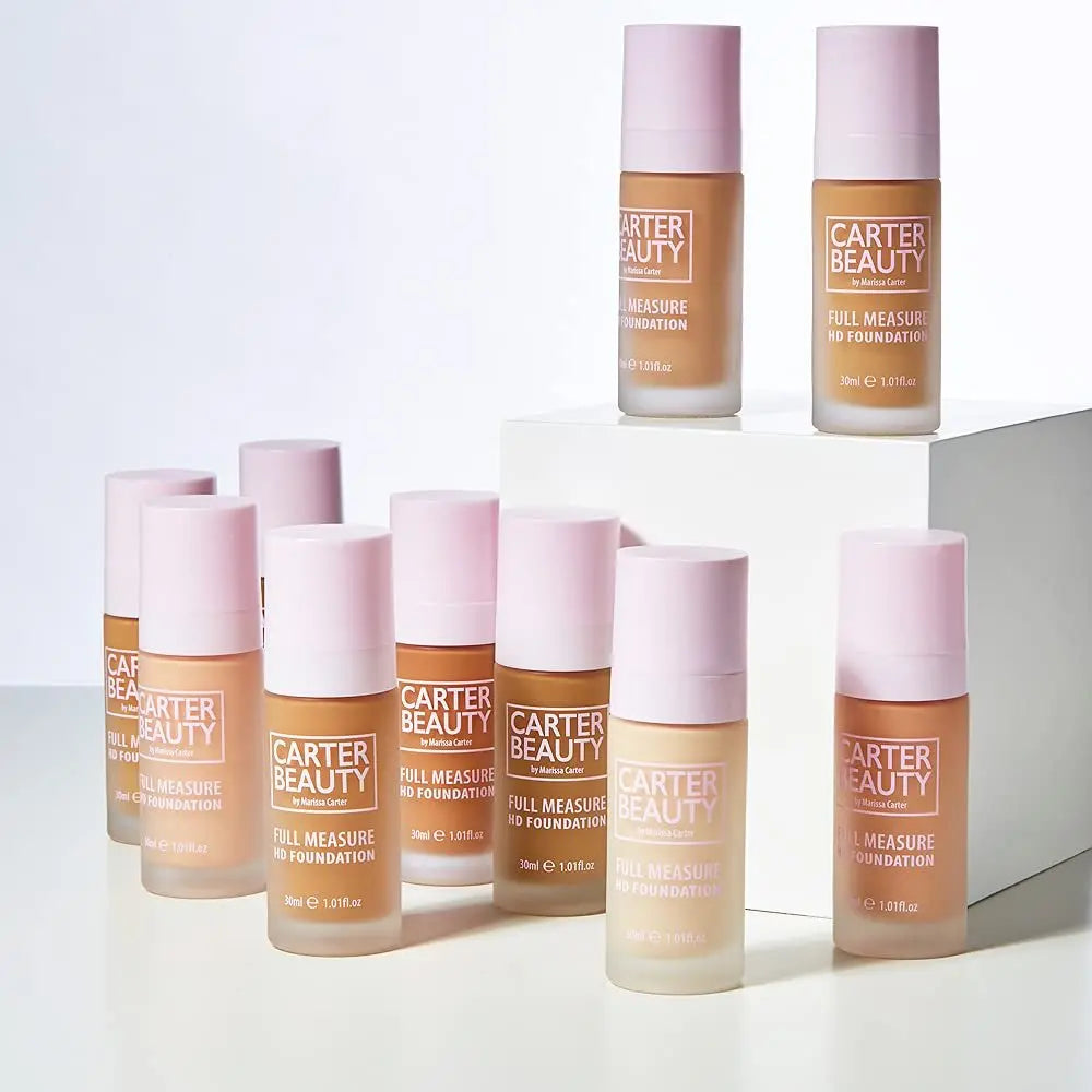 Carter Beauty Full Measure HD Foundation - Lightweight Full Coverage Matte Foundation, Water-Based, Vegan & Cruelty Free - Truffle 1.01 oz Avelisse