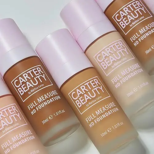 Carter Beauty Full Measure HD Foundation - Lightweight Full Coverage Matte Foundation, Water-Based, Vegan & Cruelty Free - Truffle 1.01 oz Avelisse
