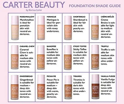 Carter Beauty Full Measure HD Foundation - Lightweight Full Coverage Matte Foundation, Water-Based, Vegan & Cruelty Free - Truffle 1.01 oz Avelisse