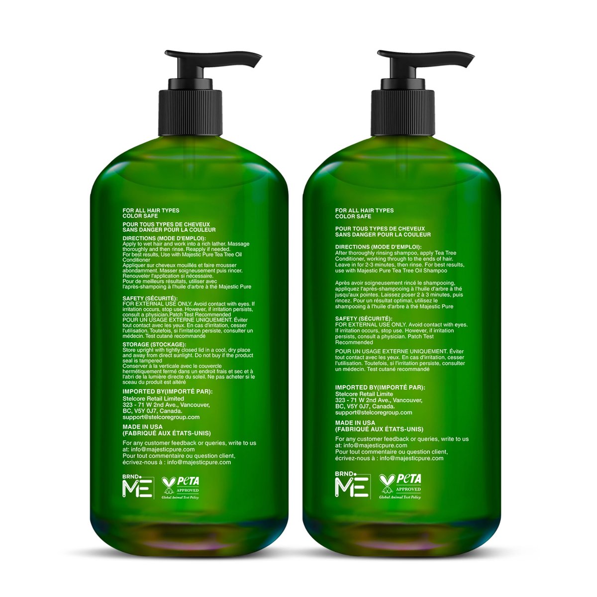 Majestic Pure Tea Tree Shampoo – Hydrating Dandruff Control for Men & Women, Sulfate Free, 16 fl oz (Pack of 2) Avelisse